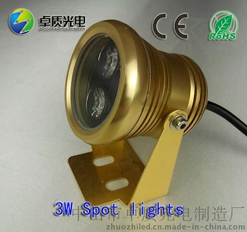 厂家直销批发 3W LED大功率水底投光灯 LED户外景观广告投射灯