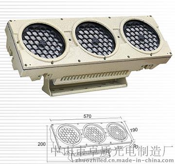 厂家直销108WLED投光灯投射灯 RGB户外聚光舞台灯 外控DMX512