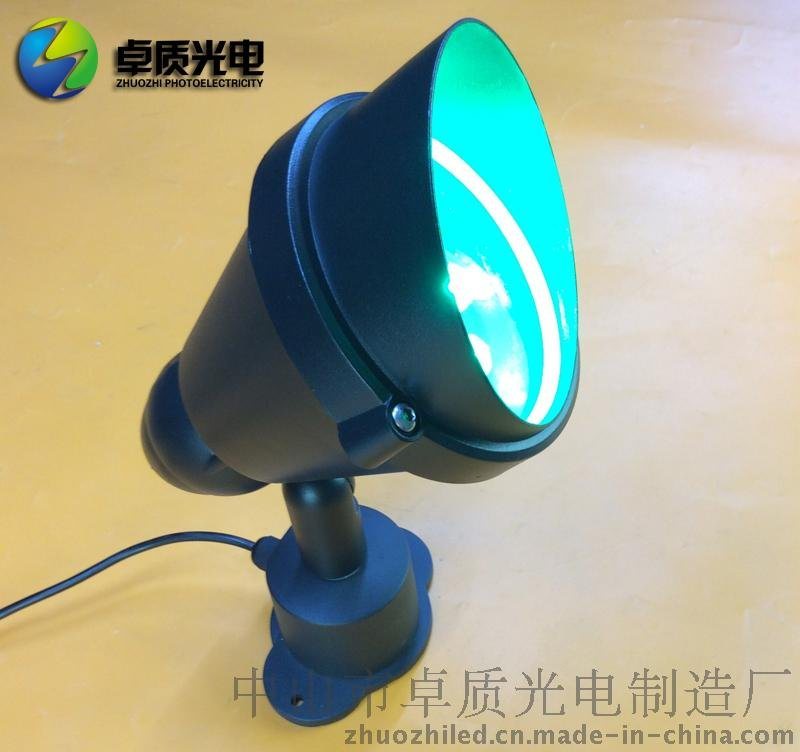 厂家直销大功率9W12W LED投光灯 带帽檐圆形坐式景观投射灯 IP65